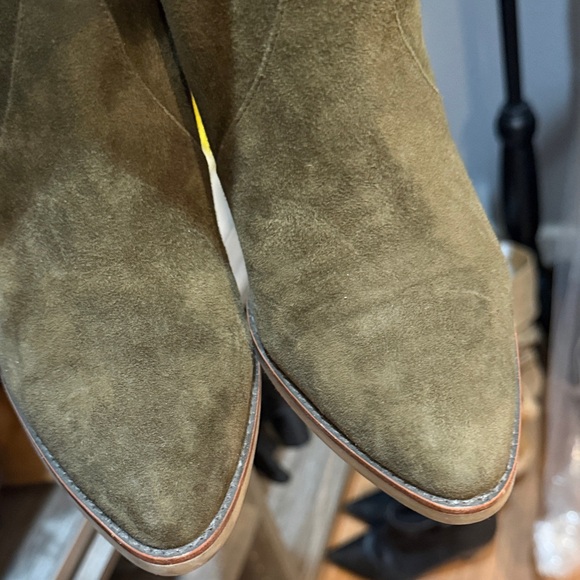 Lolacruz Suede Elegant Olive Green Ankle Booties 40 - Picture 6 of 10